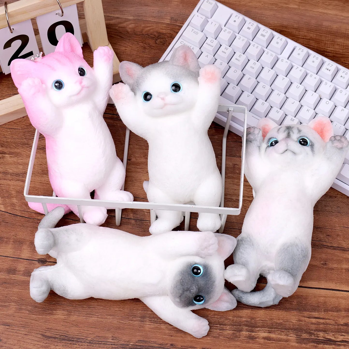 Large Taba Squishy Cat Squishy Dog Handmade Cute Cat DIY Squeeze Toy, Hyperreal Kawaii Cat Simulation Lovely Toy, Squeeze Autism Toys Stress Relidf Toy, Silicone Pinch Cat