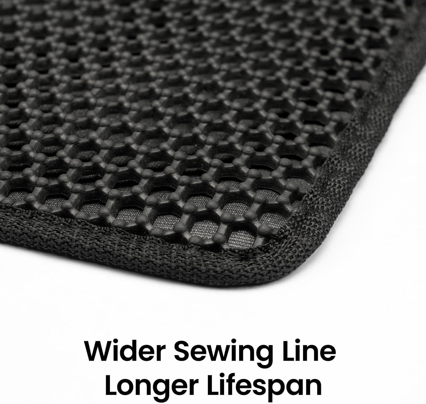 Cat Litter Mat Litter Box Mat, EVA Honeycomb Double Layer Design, Urine & Waterproof, Scatter Control Kitty Litter Mat, Less Waste, Easier to Clean,Washable, Black
